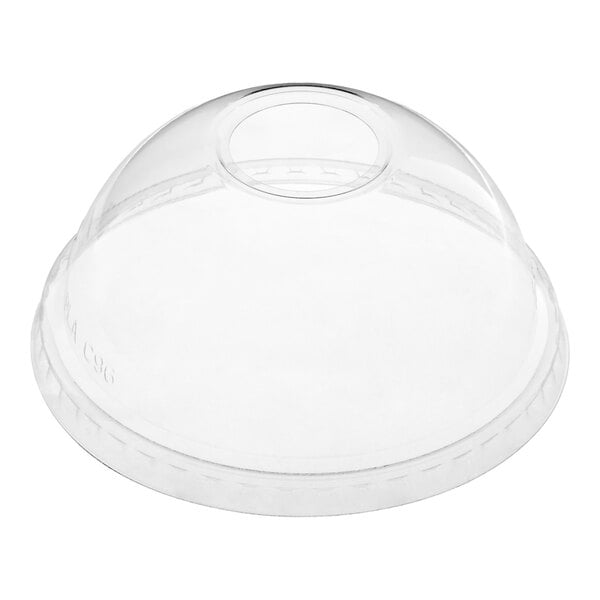 Stalk Market Planet+ PLA-DL 9, 12, 16, 20 & 24 oz. PLA Plastic Compostable Cold Cup Dome Lid - 1,000/Case