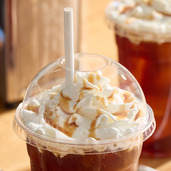 Stalk Market Planet+ PLA-DL 9, 12, 16, 20 & 24 oz. PLA Plastic Compostable Cold Cup Dome Lid - 1,000/Case