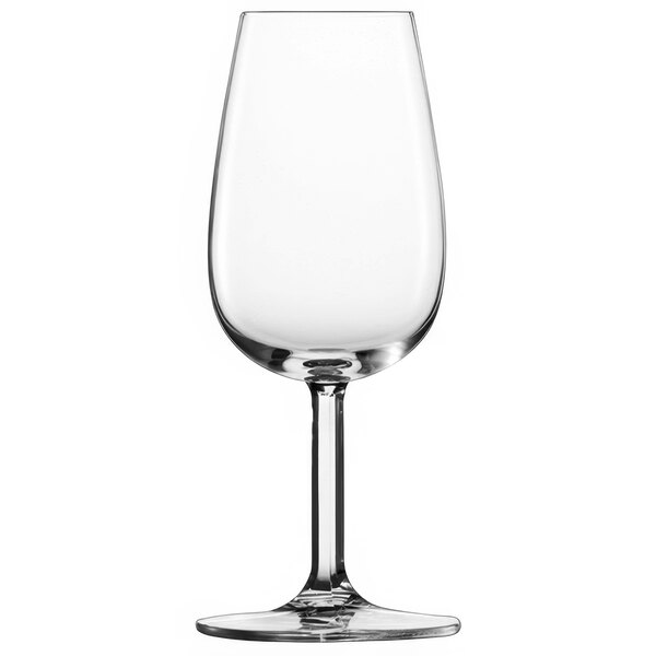 A close-up of a clear Schott Zwiesel Port Wine Glass.
