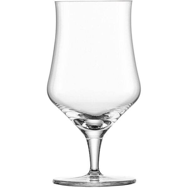 A Schott Zwiesel Beer Basic craft beer glass with a stem on a white background.