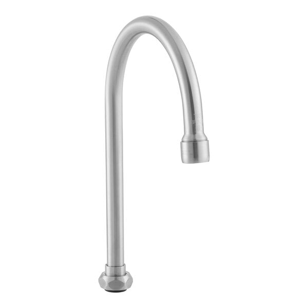 A close-up of a silver Eversteel stainless steel swivel gooseneck faucet spout.