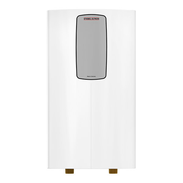 A white rectangular object with a grey rectangular window and a red button.