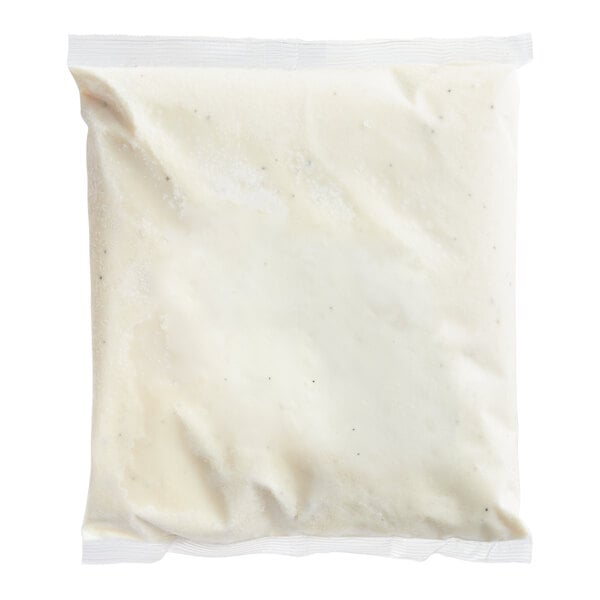 A white bag of Stouffer's Alfredo sauce with black text.