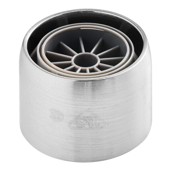 The Eversteel stainless steel full flow stream regulator outlet for a faucet.