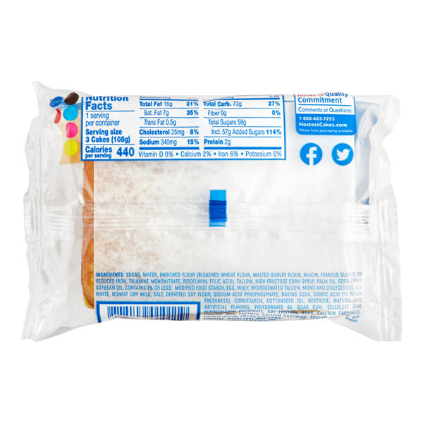 A package of Hostess Zingers with a blue and white label.