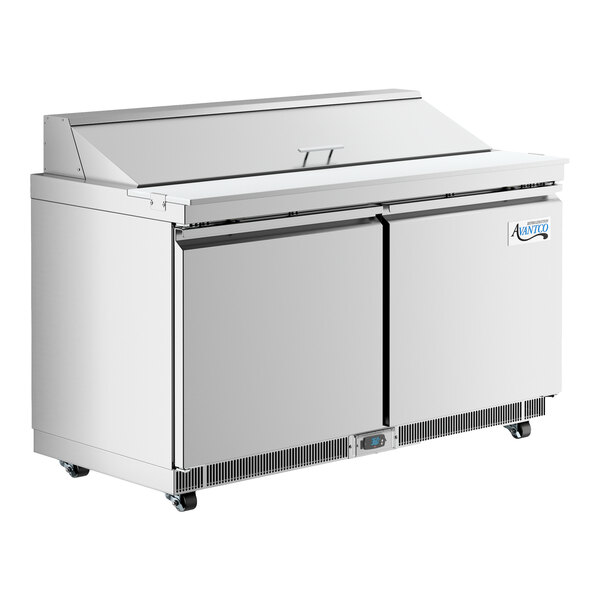 Avantco ZPT-60-FB-HC 60" 2 Door Front Breathing Cutting Top Refrigerated Sandwich Prep Table