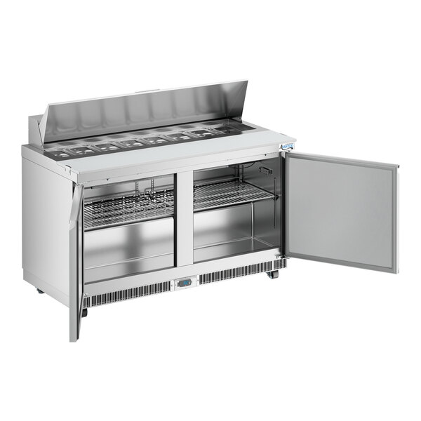 Avantco ZPT-60-FB-HC 60" 2 Door Front Breathing Cutting Top Refrigerated Sandwich Prep Table