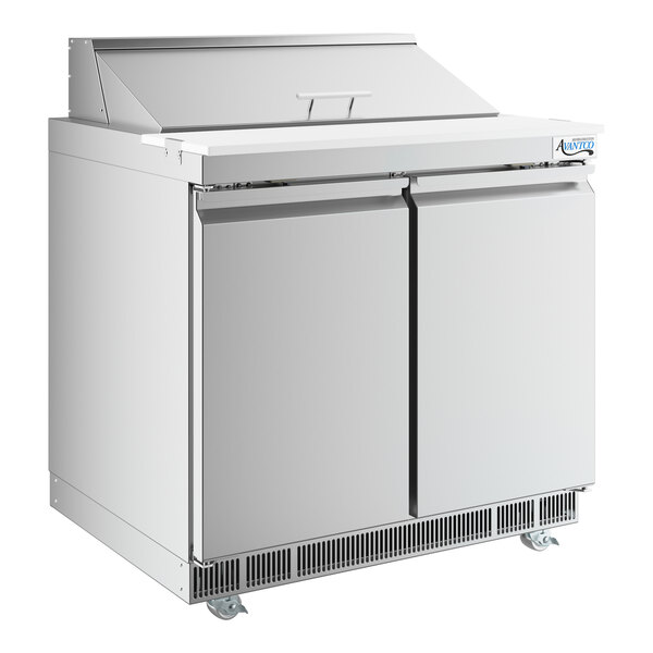 Avantco ZPT-36-FB-HC 36" 2 Door Front Breathing Cutting Top Refrigerated Sandwich Prep Table