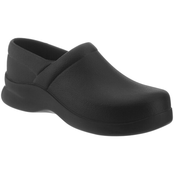 A black Klogs women's non-slip clog with a rubber sole.