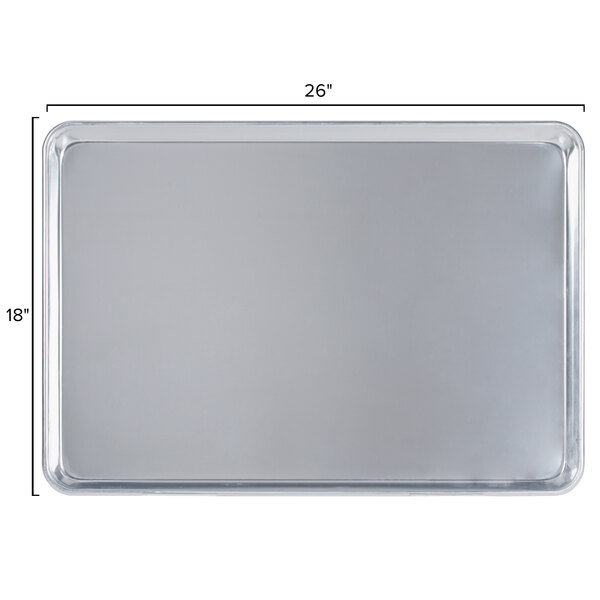 Full Size Sheet Pan 18" x 26", Aluminum w/ Wire Rim