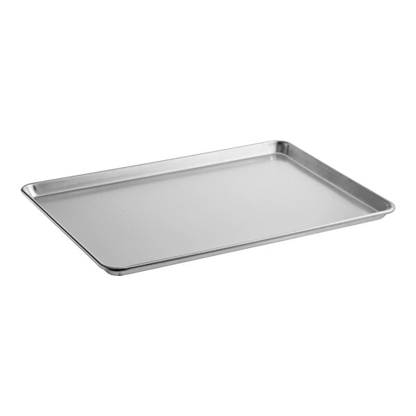 Choice Full Size 18" x 26" 19 Gauge Wire in Rim Aluminum Bun Pan / Sheet Pan