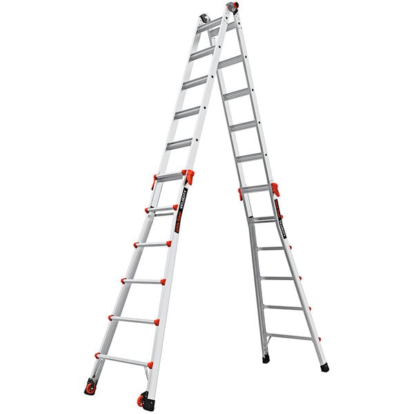 Two Little Giant aluminum articulated ladders.