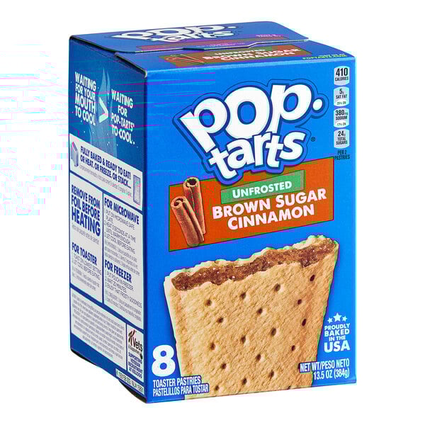 A box of 48 unfrosted brown sugar cinnamon Pop-Tarts.