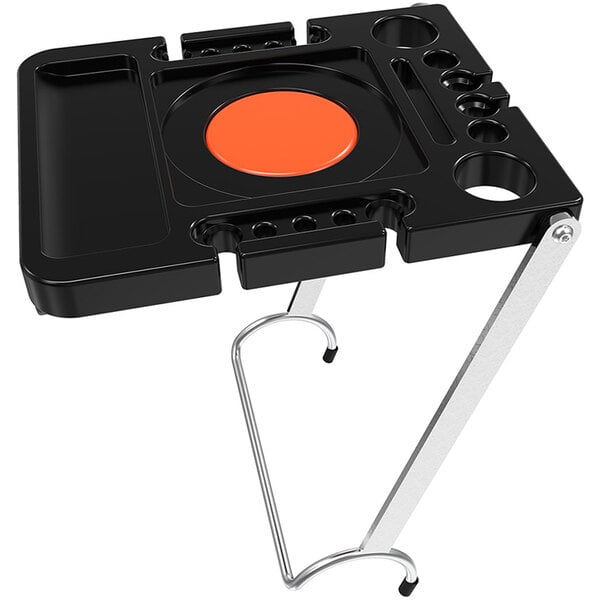 A black Little Giant project tray with orange accents.