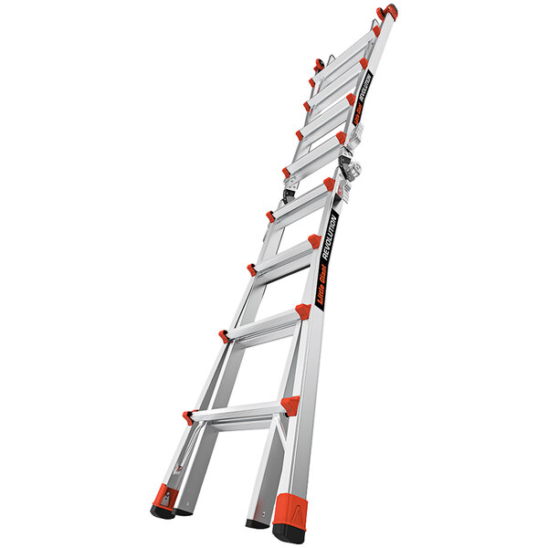 A Little Giant Revolution 2.0 ladder with red handles.