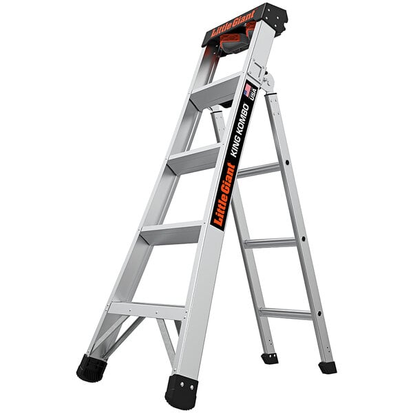 A Little Giant King Kombo ladder with a black handle.