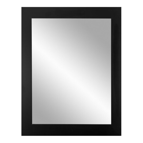 A BrandtWorks matte black rectangular mirror with a black frame.