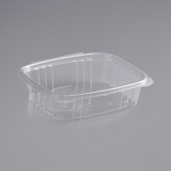 A Stalk Market clear plastic deli container with a clear lid.
