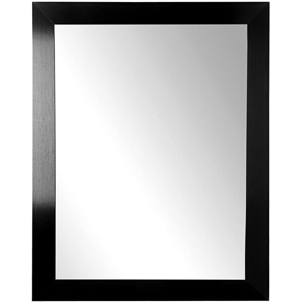 A BrandtWorks black framed mirror.