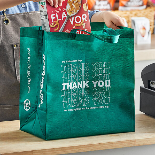 RediBag USA Medium Green Non-Woven Reusable Shopping Bag