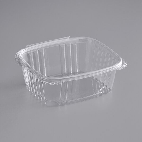 A clear Stalk Market rectangular deli container with a clear lid.