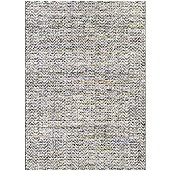 A Couristan Cape Marion runner rug with a chevron pattern in light brown and ivory.