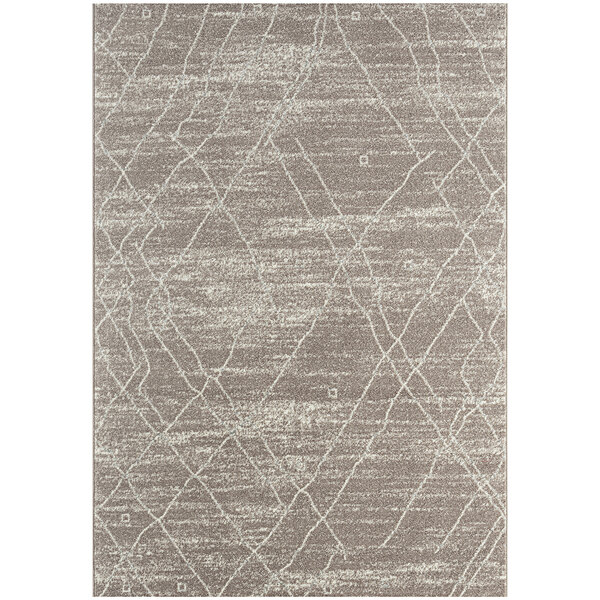 A beige Abani Casa Collection area rug with a geometric pattern.