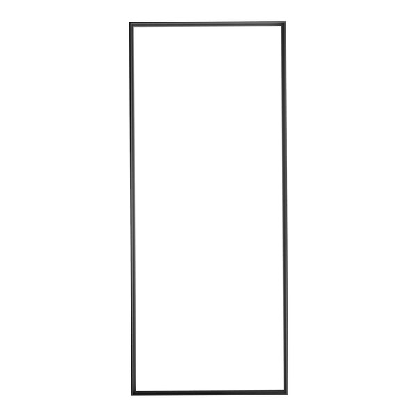 A rectangular black door gasket with white background.