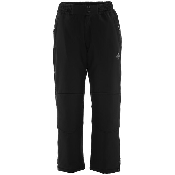 A pair of Refrigiwear black insulated pants with pockets.