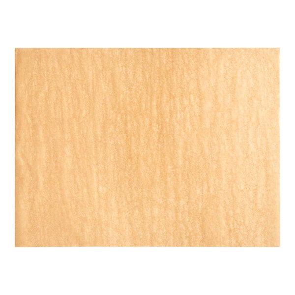 A close up of a piece of light brown Kraft tissue paper.