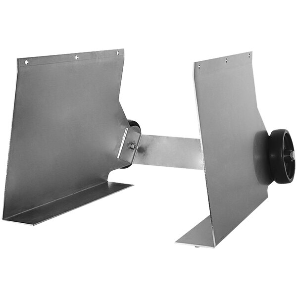 Stainless steel base for a Globe cheese grater with wheels.