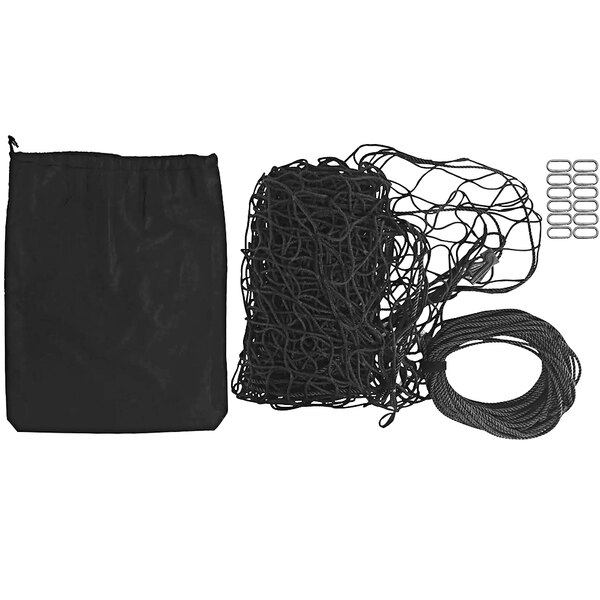 A black net with a black rope.