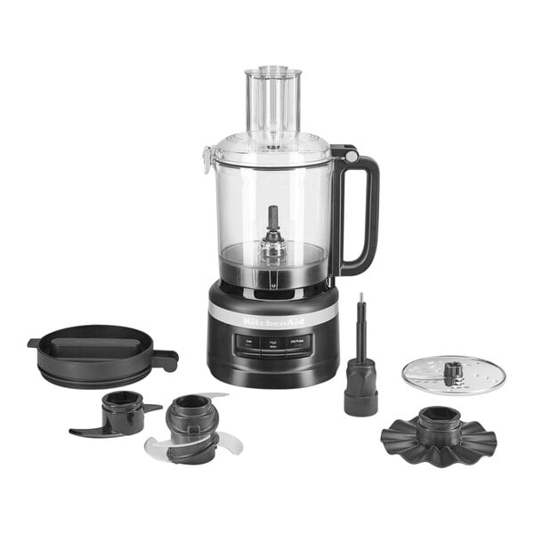 KitchenAid KFP0921BM Matte Black 9-Cup Food Processor - 120V