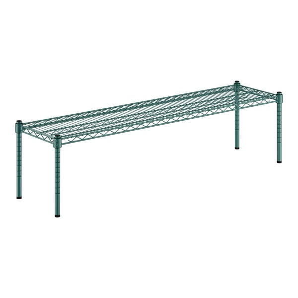 A green metal Regency wire shelf kit.