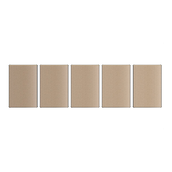 Four rectangular brown Lavex particleboard shelves.