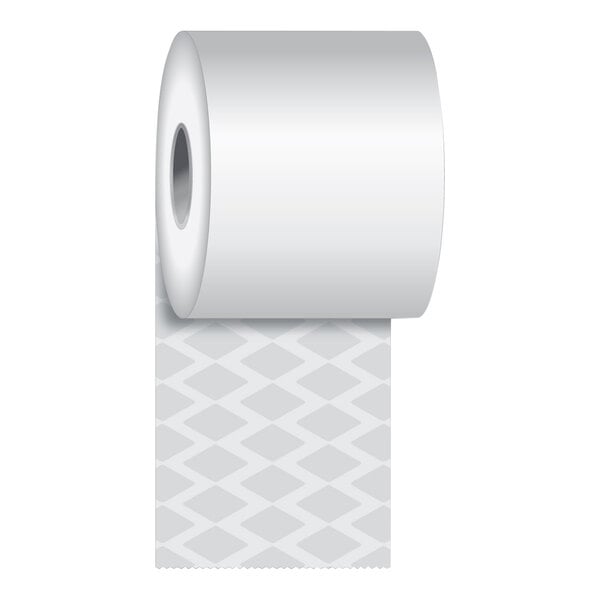 A roll of white Iconex MAXStick PlusD adhesive paper with a black and white pattern.