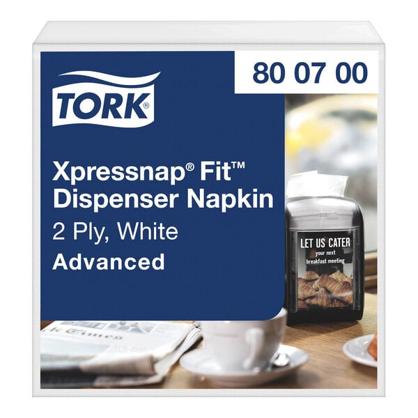 Tork Xpressnap Fit Advanced 2-Ply White Interfold Dispenser Napkin N14 - 4,320/Case