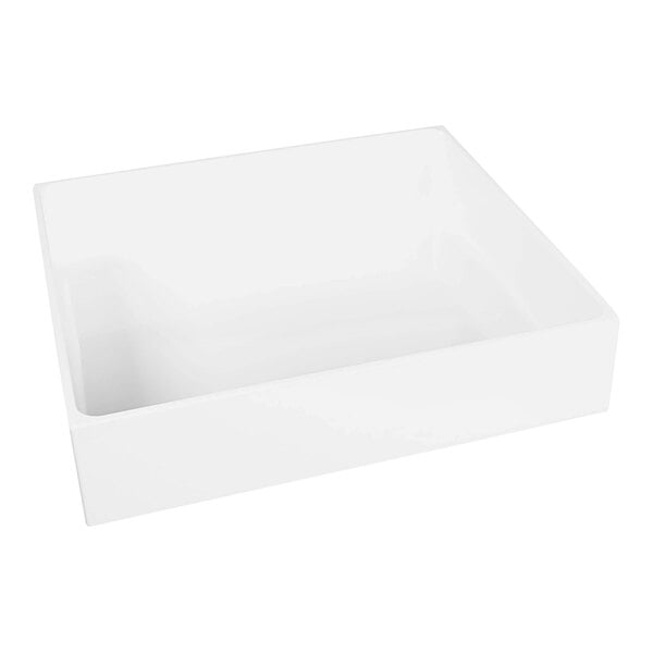 A white rectangular Elite Global Solutions food pan.