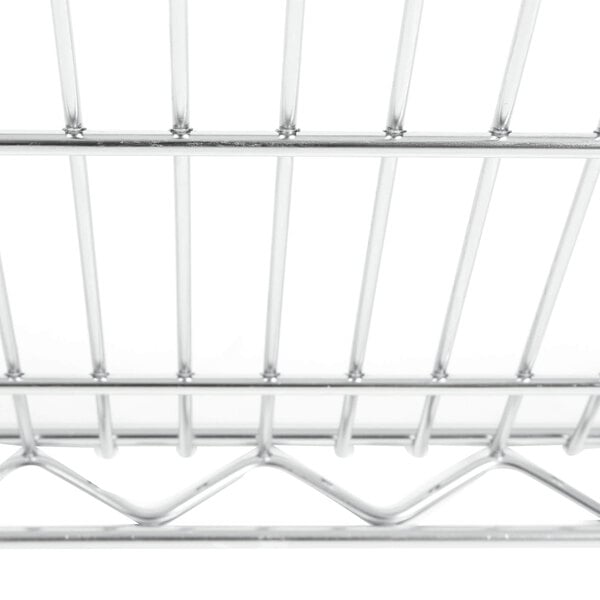 a close up of a metal rack