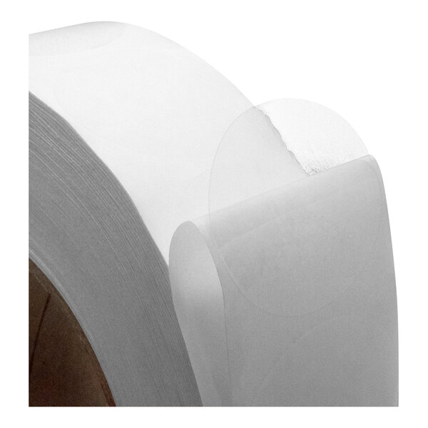 A roll of white paper with a white background.