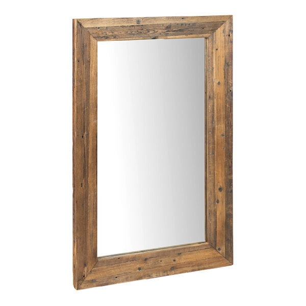 A Kalalou wood framed mirror.