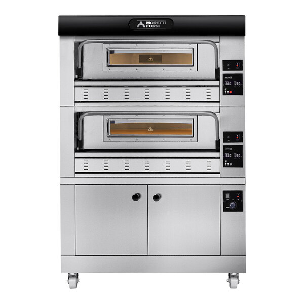 A Moretti Forni natural gas double deck oven with proofer.
