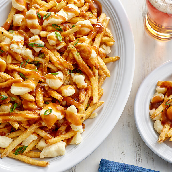 cheese curds on poutine