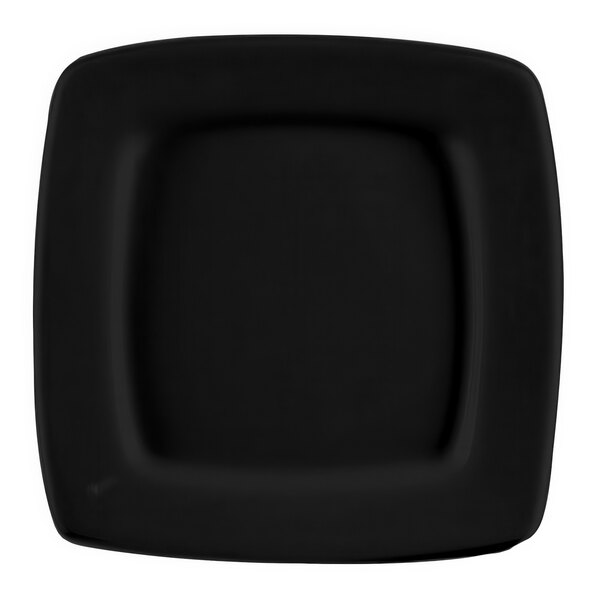 A black square plate with a black border.