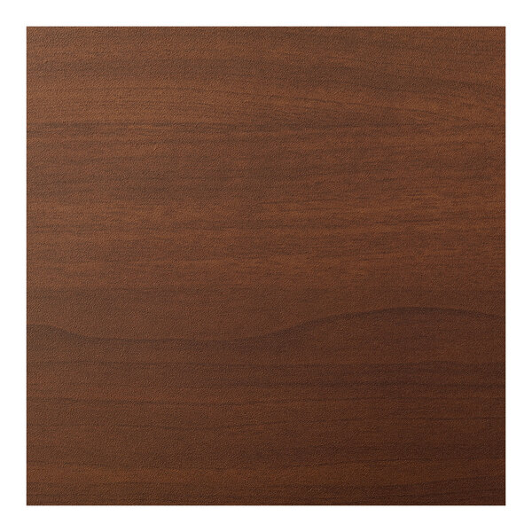A close-up of a dark walnut woodgrain table top.