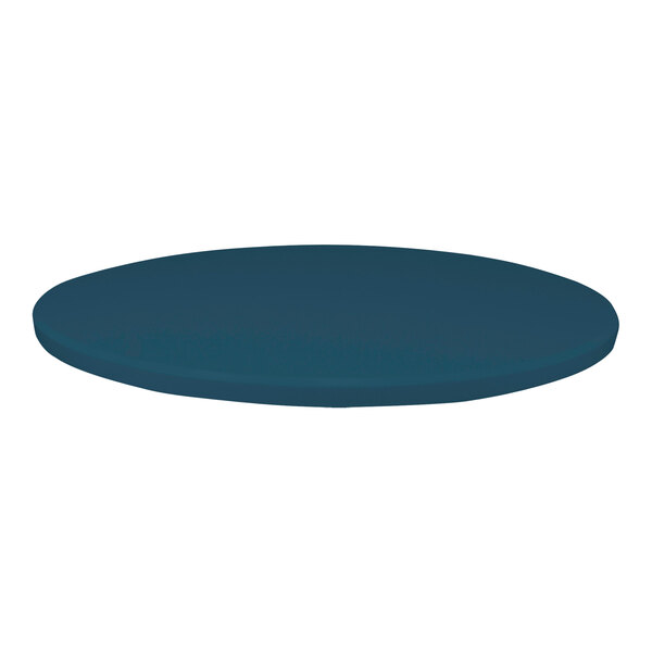 A Perfect Tables 24" round table top in Microtexture Pearl Blue.