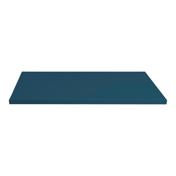 A blue rectangular Perfect Tables table top with a microtexture.