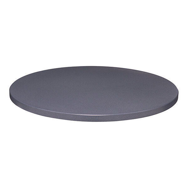 A Perfect Tables 42" Indoor Round Blue Sparkle Table Top on a table.