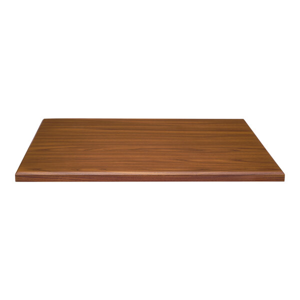 A close-up of a Perfect Tables light walnut woodgrain table top.