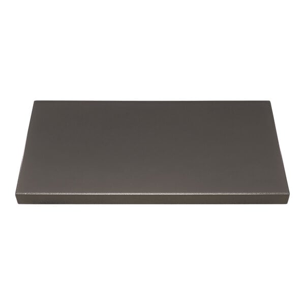 A rectangular Perfect Tables anthracite table top on a white background.